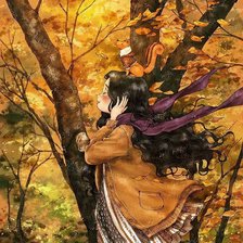 Схема вышивки «Осенняя прогулка»