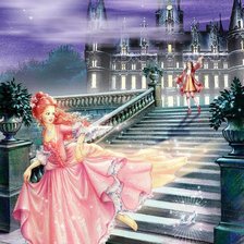 Схема вышивки «Золушка потеряла туфельку»