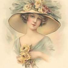 Схема вышивки «ретро открытка»