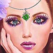 Схема вышивки «Девушка»