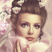 Схема вышивки «Девушка»