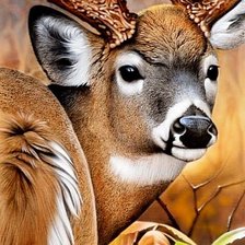 Схема вышивки «Олень»