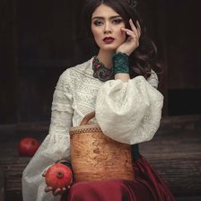 Схема вышивки «Девушка»