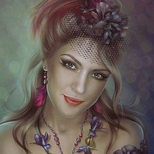 Схема вышивки «Девушка»