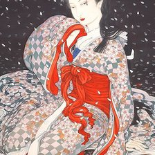 Схема вышивки «Девушка»