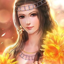 Схема вышивки «Девушка»