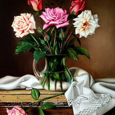 Схема вышивки «Букет роз»