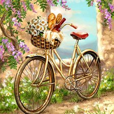 Схема вышивки «велосипед»