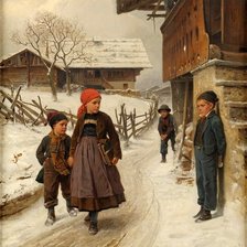 Схема вышивки «в деревне»