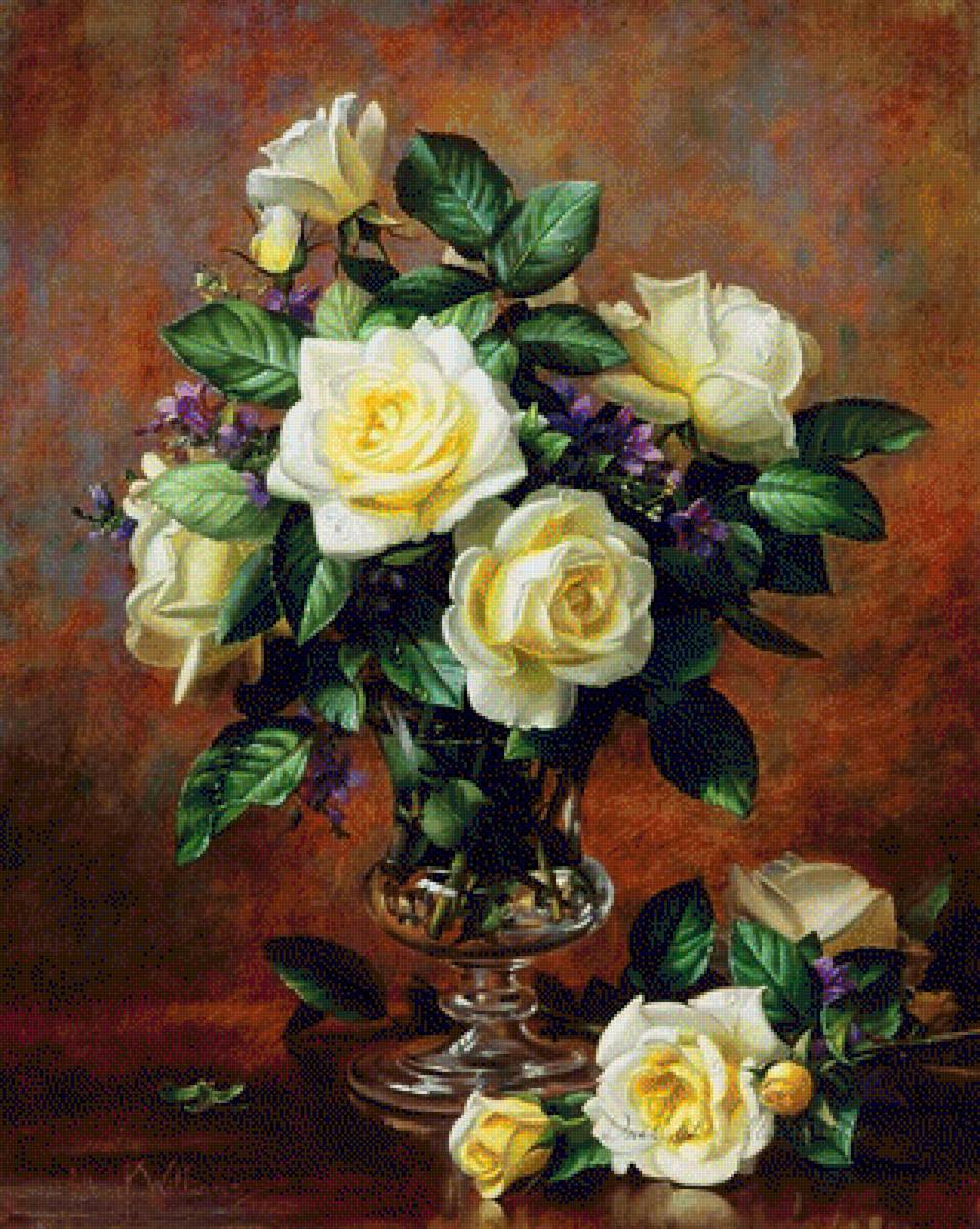 Розы в вазе - розы - предпросмотр