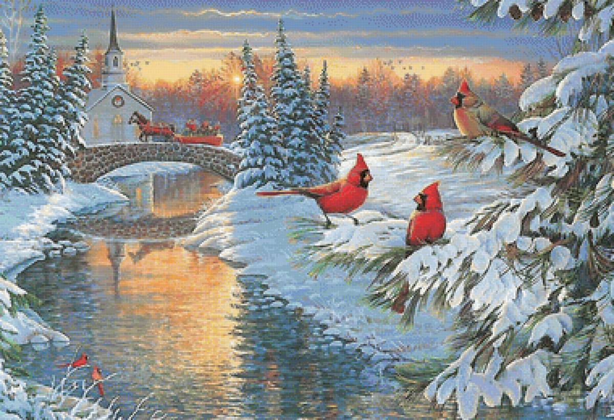 зима - птицы, зима - предпросмотр