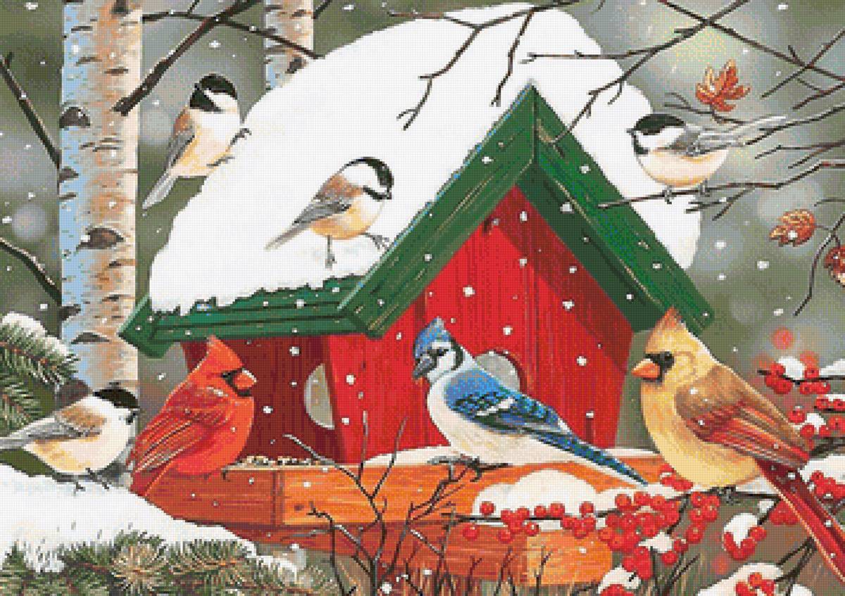 зима - зима, птицы - предпросмотр