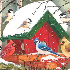 Схема вышивки «зима»