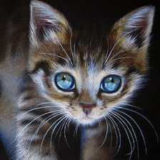 Схема вышивки «котик»