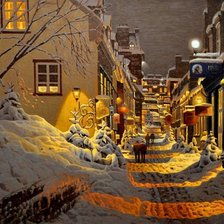 Схема вышивки «Зимняя дорога»