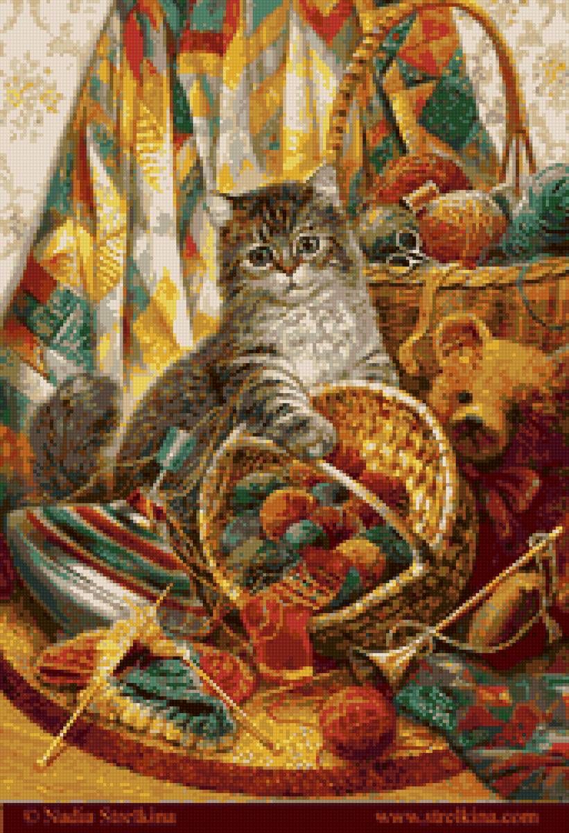 котик - нитки - предпросмотр