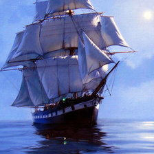 Схема вышивки «корабль»