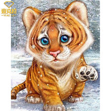 Схема вышивки «тигр»