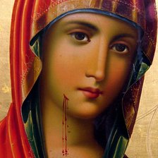 Схема вышивки «Иверская Богородица(фрагмент)»