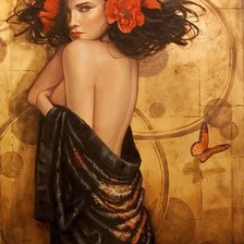 Схема вышивки «незнакомка»