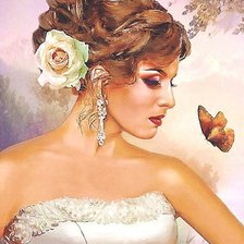 Схема вышивки «Девушка»