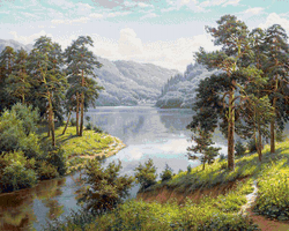 №1805089 - природа, деревья, река, пейзаж лето - предпросмотр