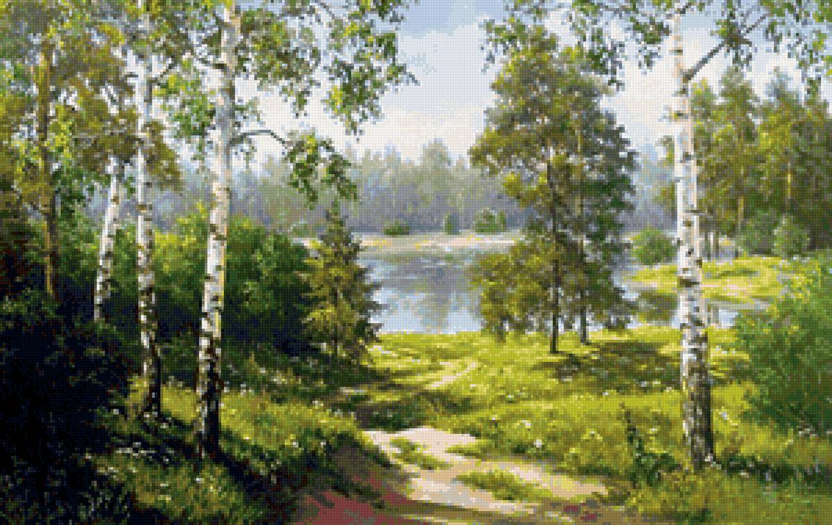 №1805094 - пейзаж лето, река, лес, природа - предпросмотр