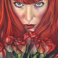 Схема вышивки «Девушка»