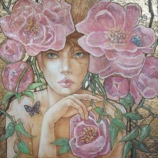 Схема вышивки «Девушка»