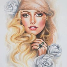 Схема вышивки «Девушка»