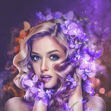 Схема вышивки «Девушка»