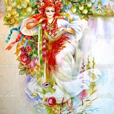 Схема вышивки «україночка»