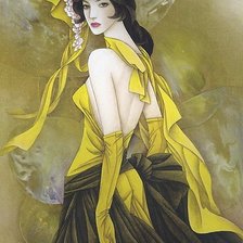 Схема вышивки «Девушка»