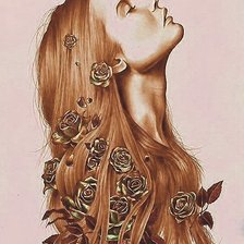 Схема вышивки «Девушка»