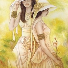 Схема вышивки «Девушки»