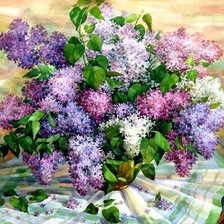 Схема вышивки «Сирень»