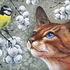 Схема вышивки «кот»