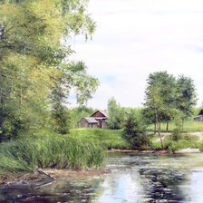 Схема вышивки «Худ. Вохмин Иван ПОЛДЕНЬ»