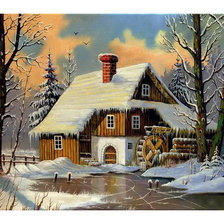 Схема вышивки «Серия "Волшебные домики". Мельница»