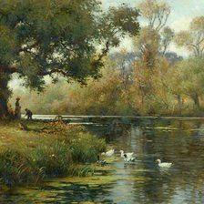 Схема вышивки «сельский пейзаж»