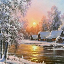 Схема вышивки «Пейзаж.»