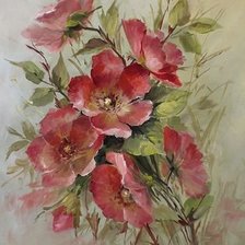 Схема вышивки «цветы. акварель»