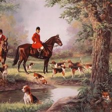 Схема вышивки «на охоте»