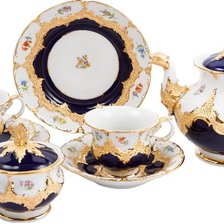 Схема вышивки «По мотивам Мейсеровского фарфора - Кофейный набор1»