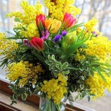 Схема вышивки «Букет мимозы»