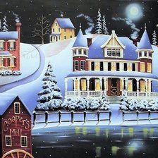 Схема вышивки «Зимняя ночь»