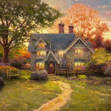 Схема вышивки «дом.»