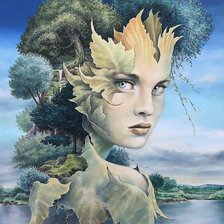 Схема вышивки «Девушка»