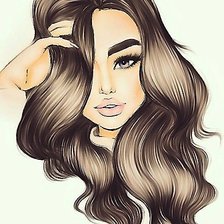 Схема вышивки «Девушка»