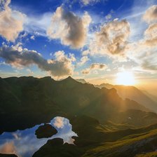 Схема вышивки «горы»